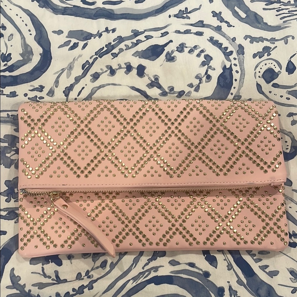 Studded Pink Clutch